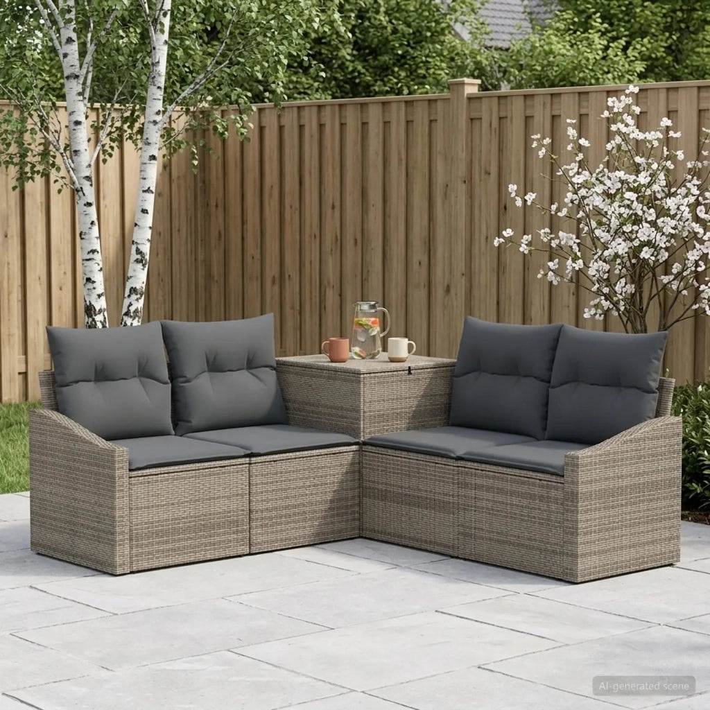 Set di divani 5 pz Grigio e Grigio Scuro 3447818