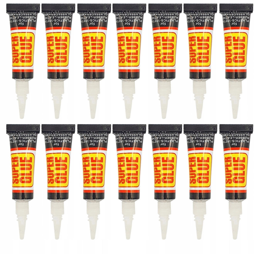 Set di 14 Colla Cianoacrilica Super Glue 3g – Forte e Trasparente | Indurimento a Temperatura Ambiente