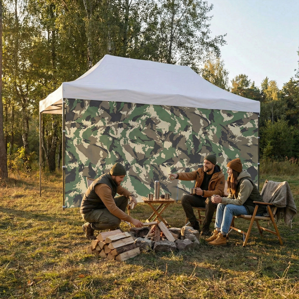 Telo laterale da 450x200h cm per gazebo da giardino camouflage