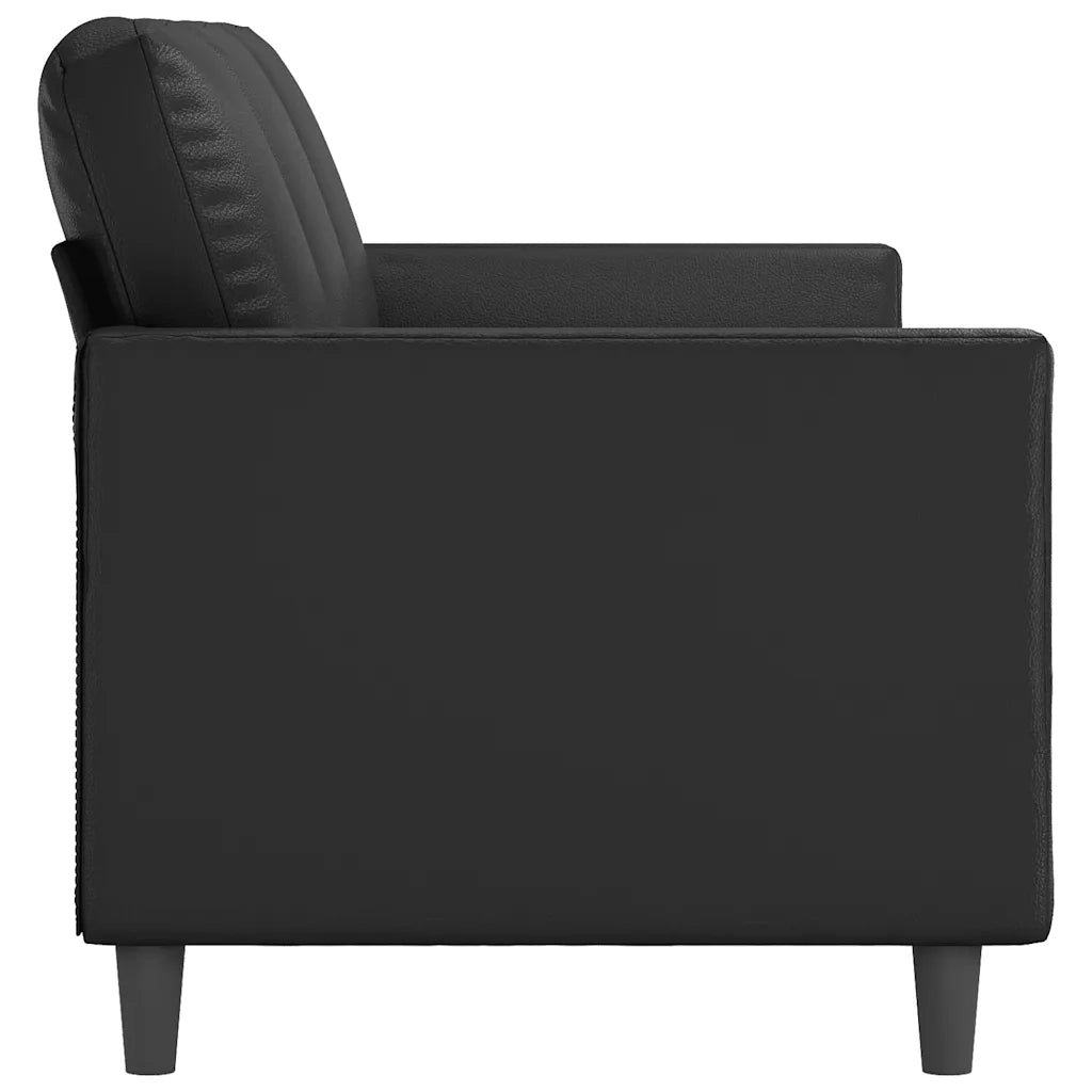 Divano a 3 Posti Nero 180 cm in Similpelle 359338