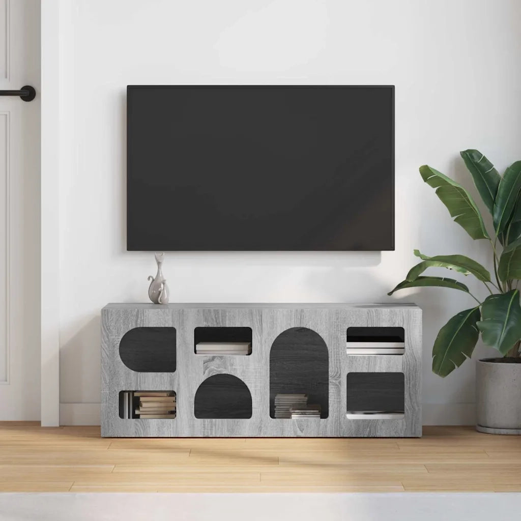 Mobile TV | Armadietto TV | Mobile Porta TV Grigio Sonoma 100 x 35 x 40 cm Legno multistrato