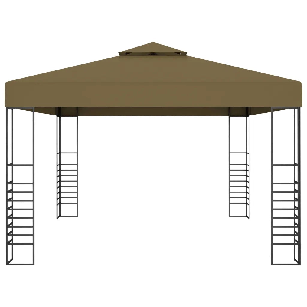 Gazebo | Pergolato con Luci LED a Stringa 3x4 m Grigio Talpa