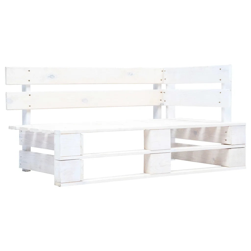 Set Divani in Pallet con Cuscini 4 pz in Pino Impregnato Bianco 3066711