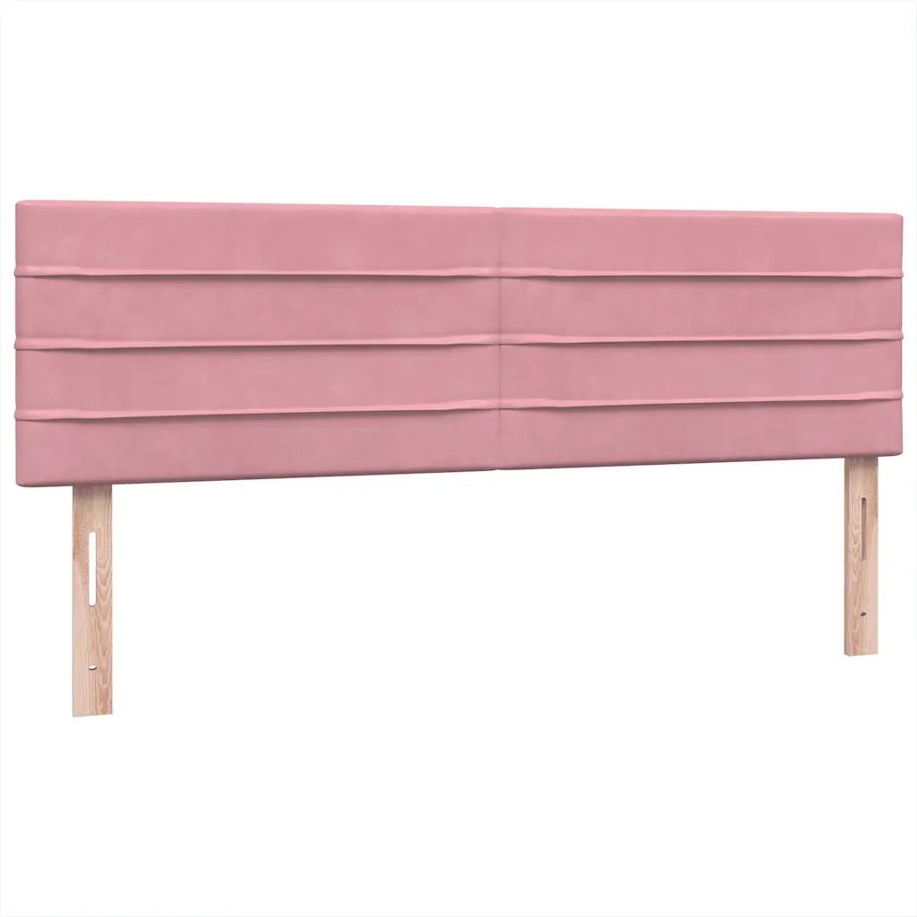 Giroletto a Molle con Materasso Rosa 140x210 cm in Velluto 3317612