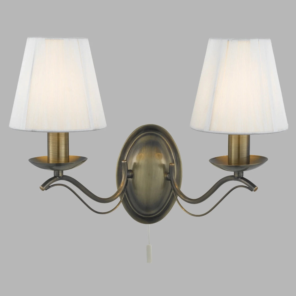 Applique Industrial-Nordico Andretti Acciaio Ottone 2 Luci E14