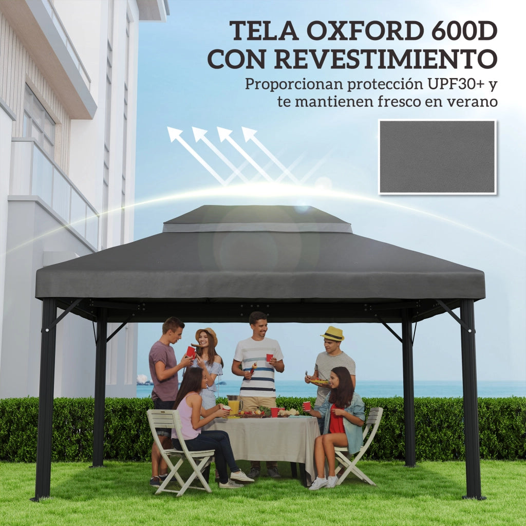Toldo da giardino ¨C Minimal ¨C grigio 4x3 m