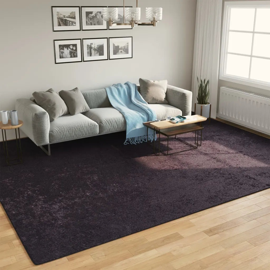 Tappeto Lavabile Antracite 400x300 cm Antiscivolo 136631