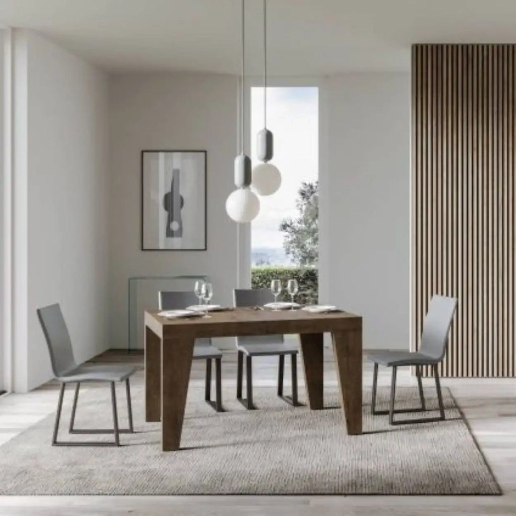 Tavolo allungabile 120/224x90 cm Naxy Premium colore noce