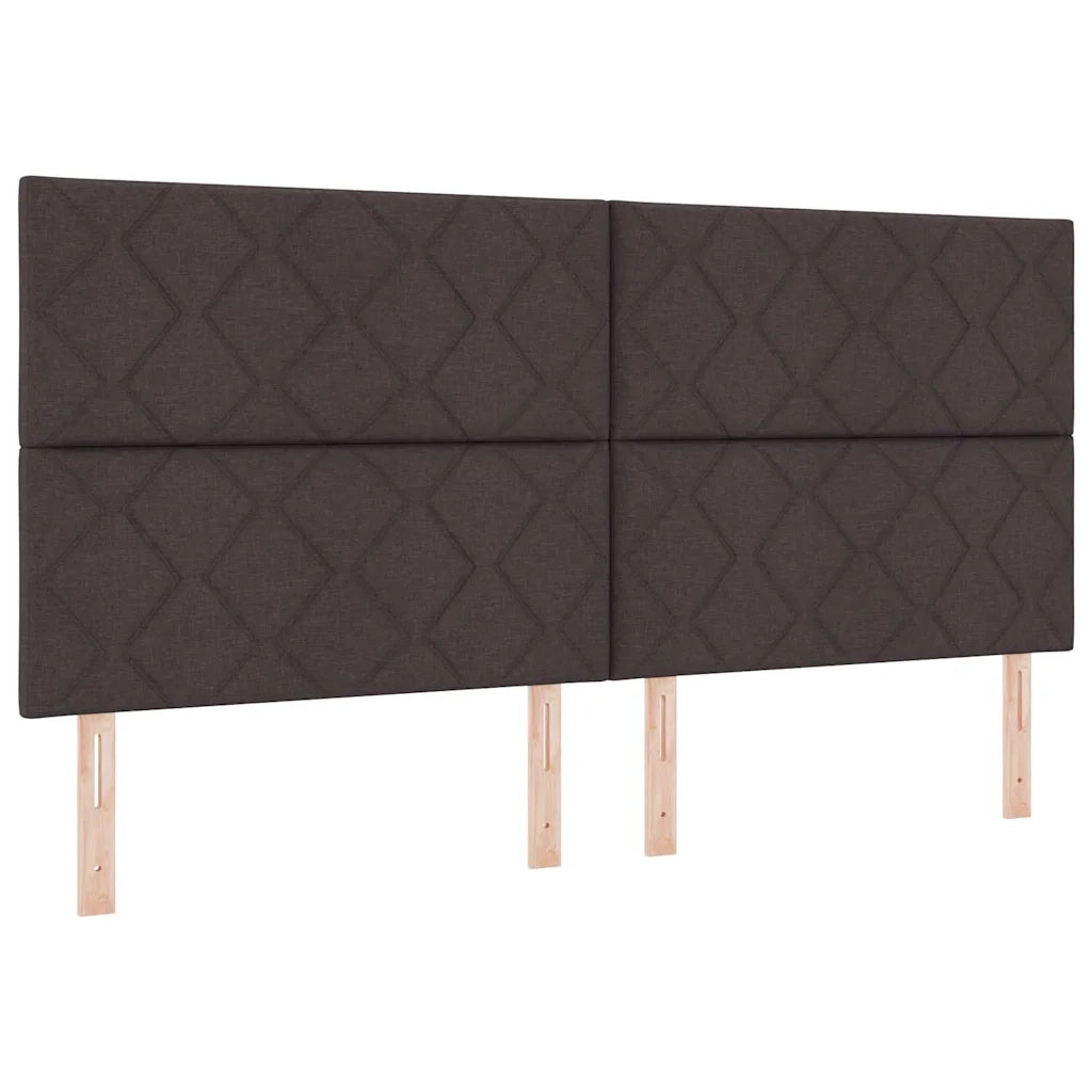 Testiera Marrone Scuro 200 cm Tessuto 3337954