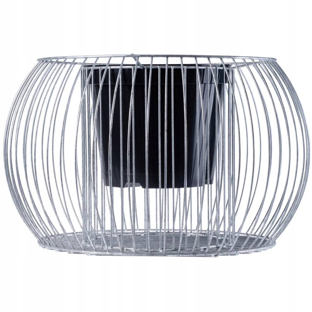 Vaso per gabbione KADAX, coperchio per gabbione in acciaio, inserto in filo zincato da 66 cm per gabbione.