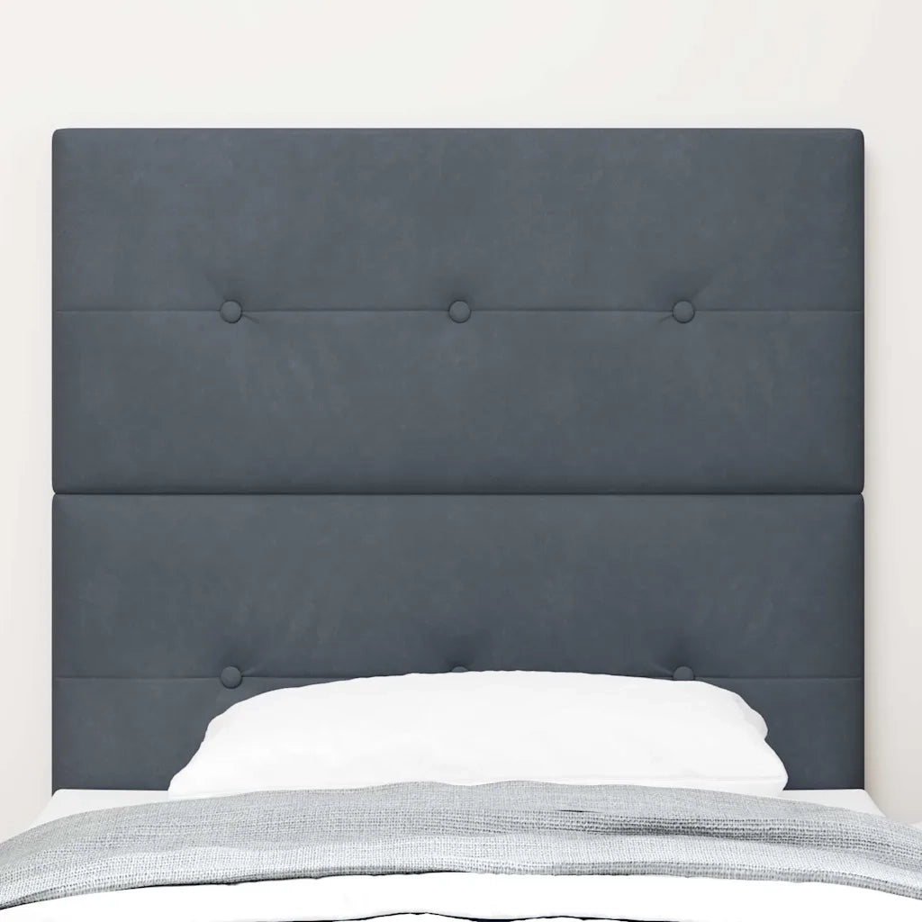 Testiera | Testata LED con strisce LED Grigio 80 cm Velluto