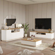 Robella, set Mobili da Soggiorno Modulabile, Marrone Rovere Nodi
