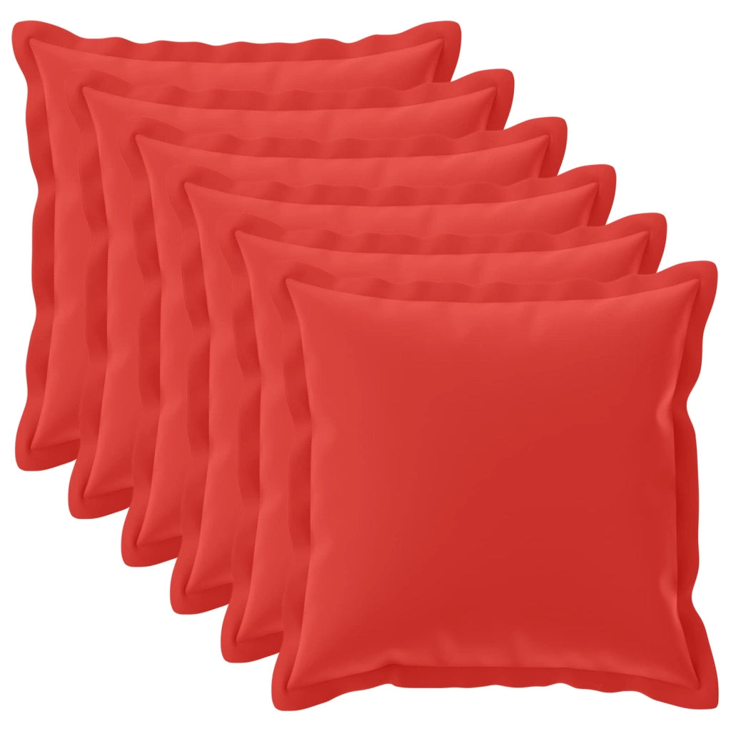 Federa 6 pcs HOUTEN Rosso 55 x 55 cm Poliestere 920512