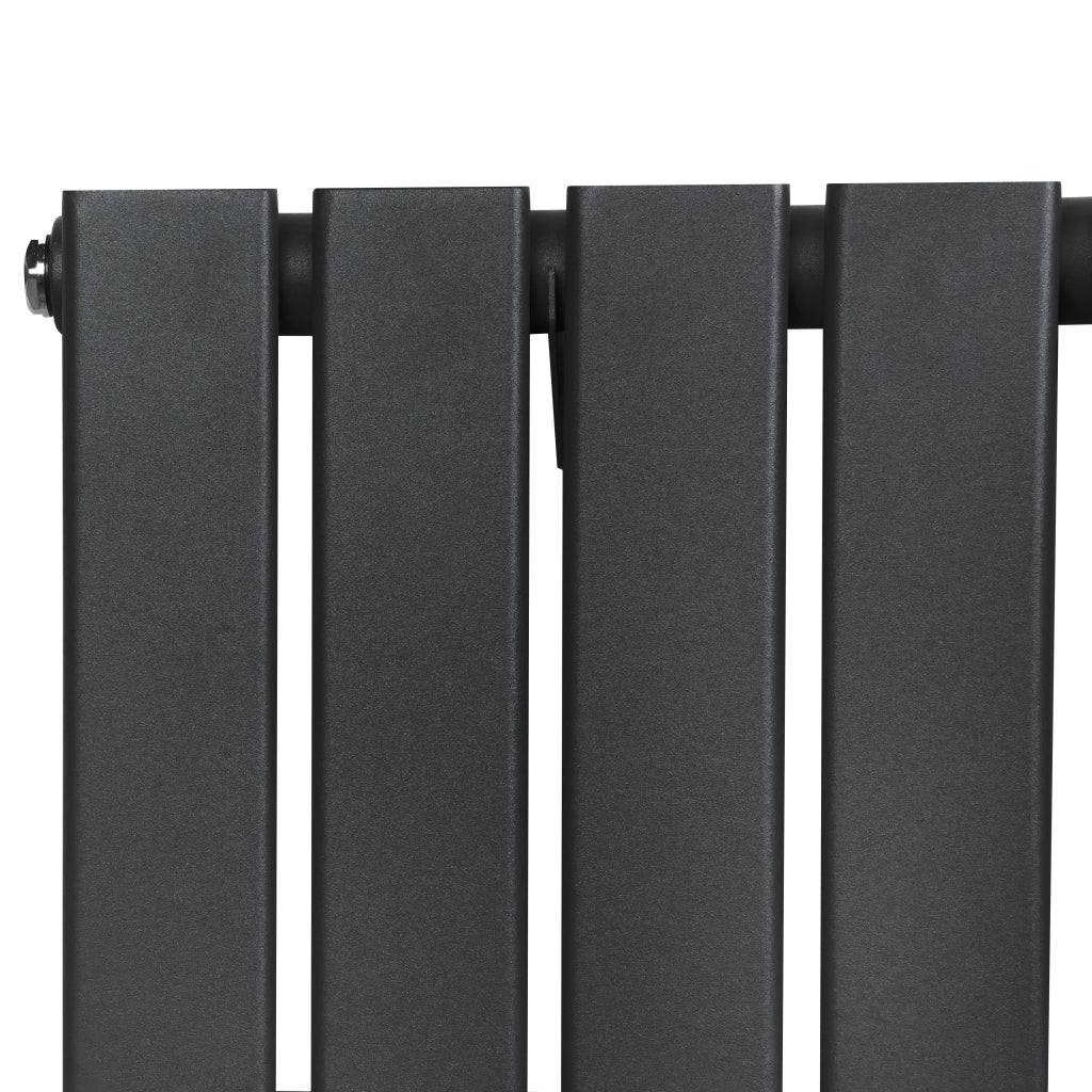 Radiatore Orizzontale 600 x 910 mm con Valvole TRV Grigio Antracite