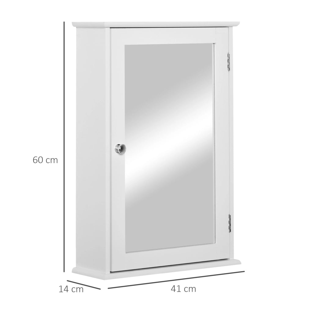 Armadio con Specchio per Bagno ¨C Minimal ¨C Bianco 41x14x60 cm