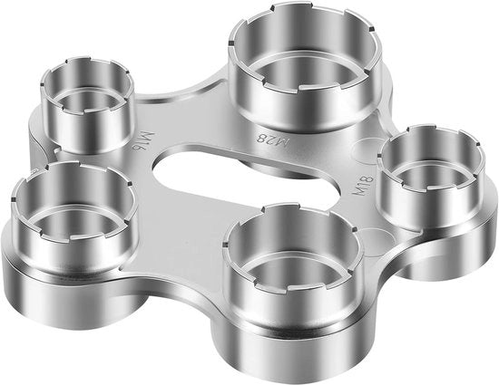 Regolatore di pressione 10 in 1 - Chiave di montaggio per illuminazione - Attrezzo a chiave per aria - Sostituzione valvola di aria - Chiave a gomito - Adatto per M18/M20/M22/M24/M28 - Chiave di sblocco valvola di pressione