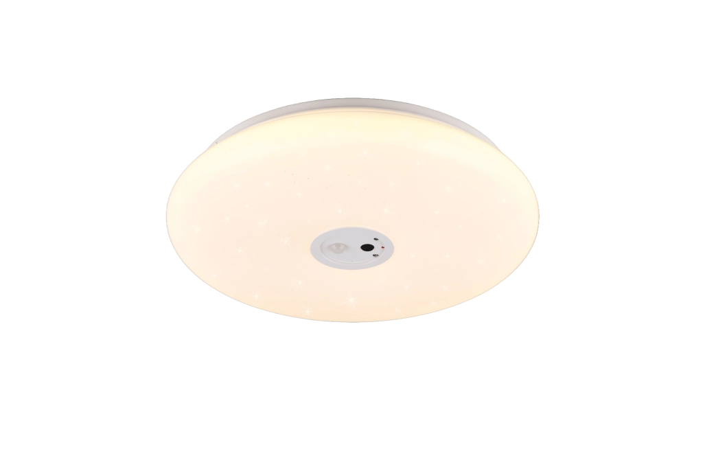 Plafoniera LED con videocamera integrata, plastica, bianco, D40 cm, Vedera
