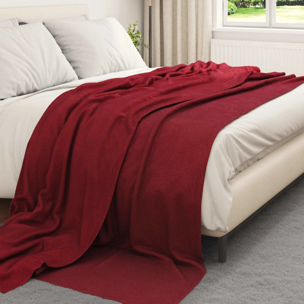 Coperta Rosso Bordeaux 240 x 220 cm Panno 42017031