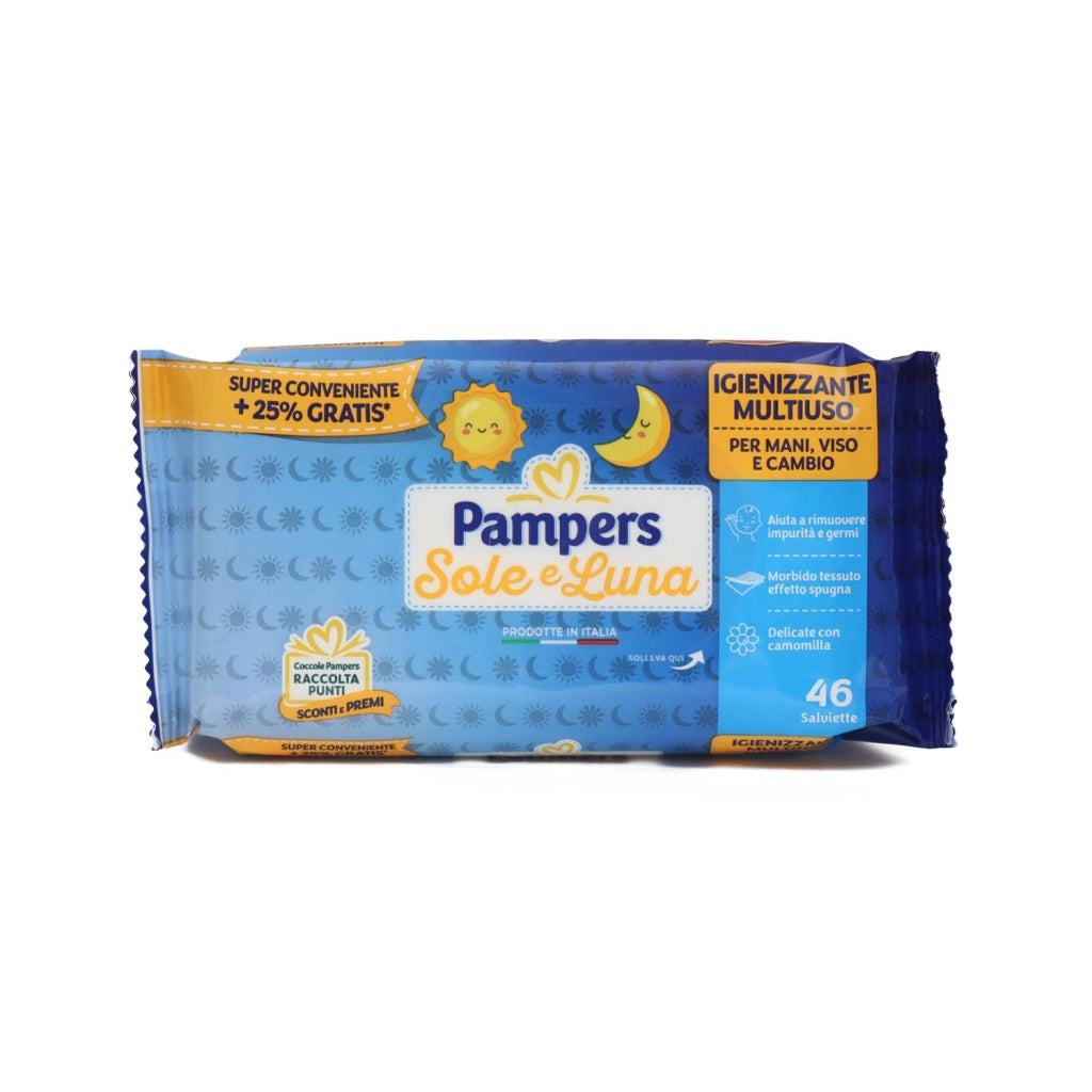 PAMPERS SALVIETTE UMIDIFICATE BAMBINI SOLE LUNA 40 PZ IN SET DA 21 CONFEZIONI