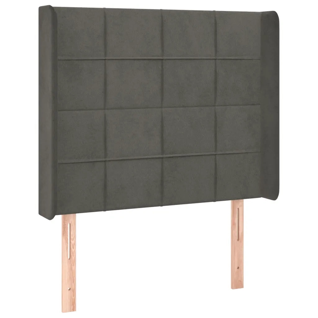 Testiera a LED Grigio Scuro 93x16x118/128 cm in Velluto 3124085