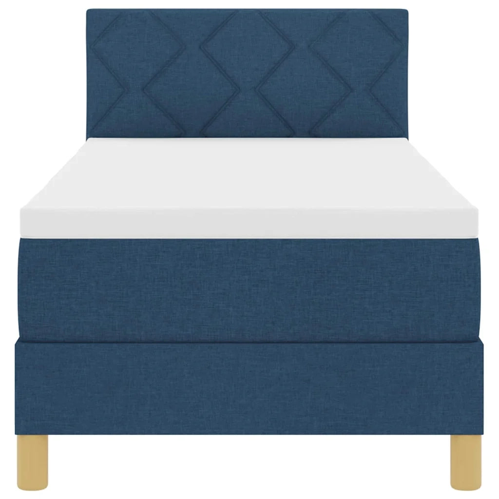 Letto a molle con cuscino con testiera Blu 80 x 200 cm Tessuto 3338957