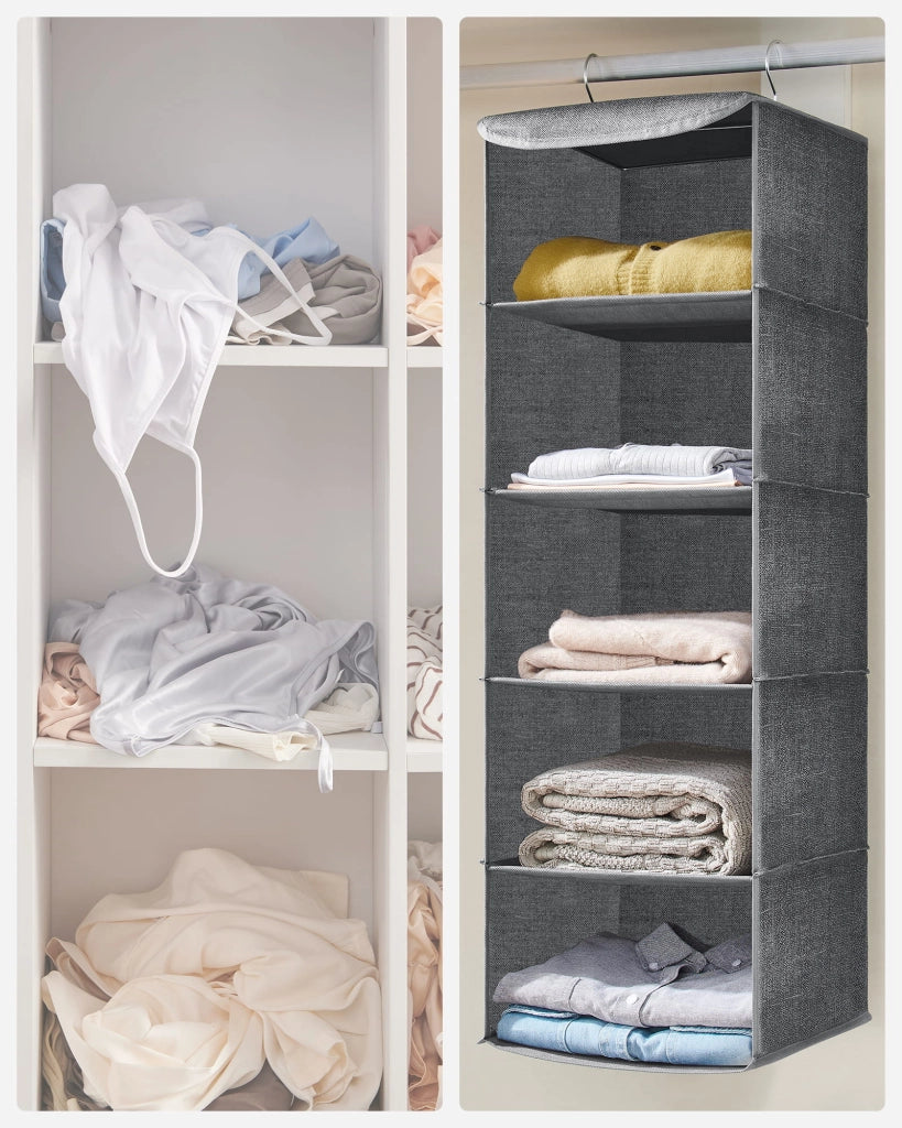 VALORA Organizer multifunzionale per guardaroba sospeso, grigio RYCH06G