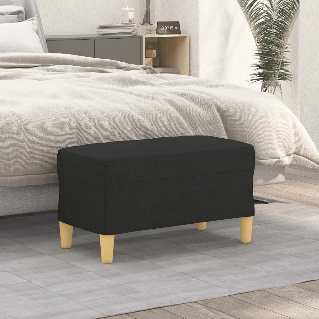 Panca-Sgabello Nero 70x35x41 cm in Tessuto 927746