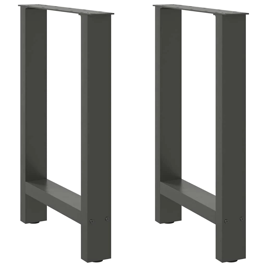 Set di 2 gambe regolabili per tavolo da pranzo 60 x 72-73 cm in acciaio antracite 02_0057546