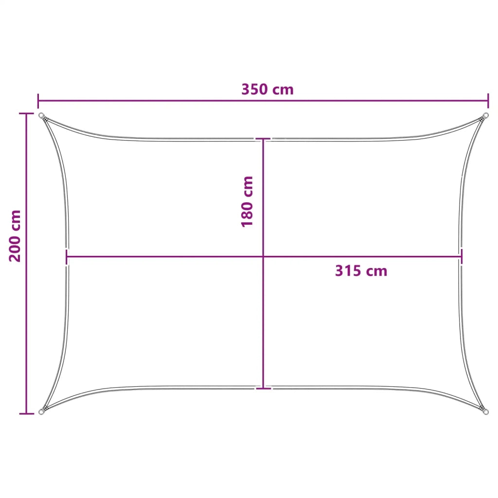 Telo Ombra Blu e Bianco 2 x 3,5 m HDPE 42032877