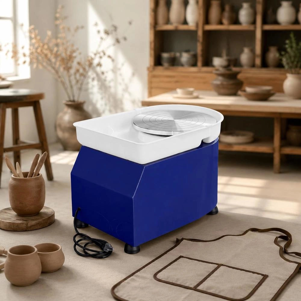 Pottery Wheel Ceramic Wheel Machine 350 W, Electric Pottery Wheel Machine 28 Cm 300 Rpm Pottery Wheel Machine, With Pedal & Apron, Shaping Machine, Suitable For Beginners, Enthusiasts Etc.
