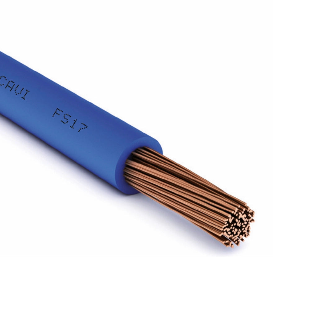 Cavo elettrico cordina unifilare unipolare fs17 rotolo metri 25 *** colore azzurro, sezione conduttore 2,5 mmq, confe...