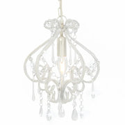 Lampadario con Perle Bianco Rotondo E14cod mxl 128450