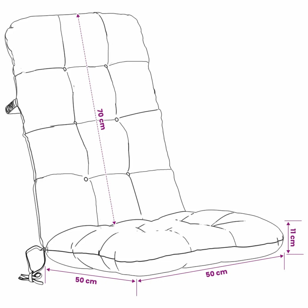 Cuscini per Sedia Alta in 4 Pezzi VIANEN 4 pcs 100% Poliestere 953774