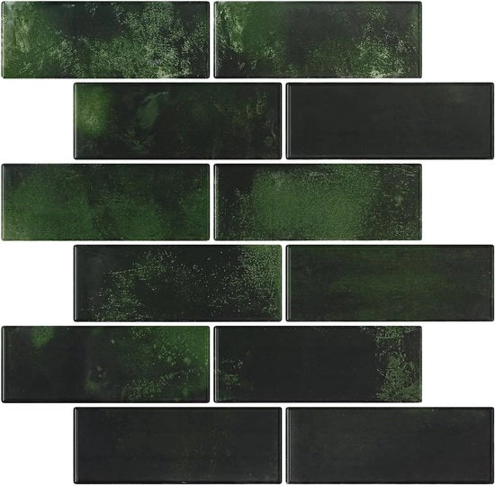 Tegole in pietra marmorea verde scuro - autofissanti - 24 pezzi - 30,5 cm x 30,5 cm