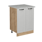 Vicco Mobiletto base cucina Bianco casa di campagna 60 cm PL Marmo