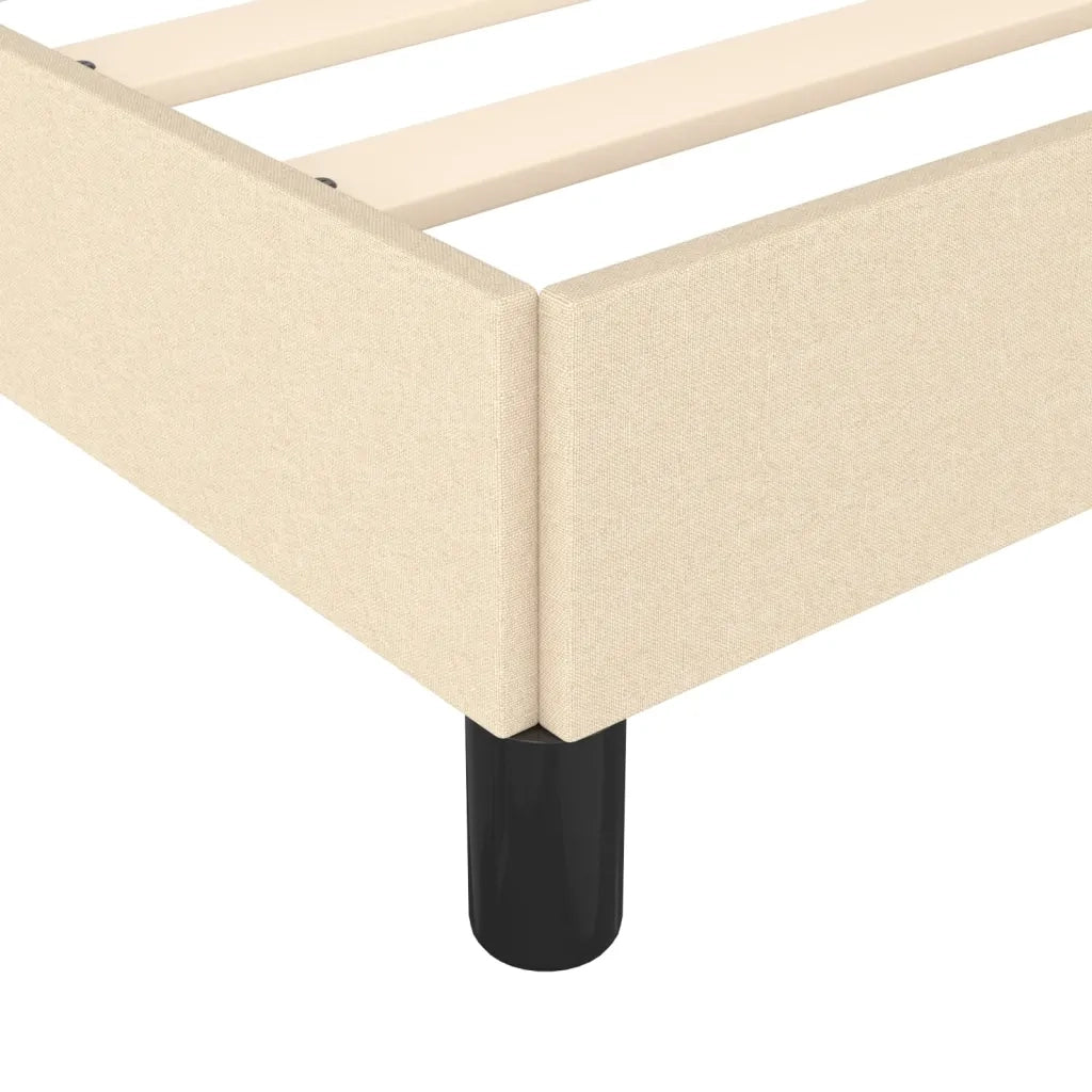Letto singolo | Letto per adulti | Giroletto senza Materasso Crema 80x200 cm in Tessuto
