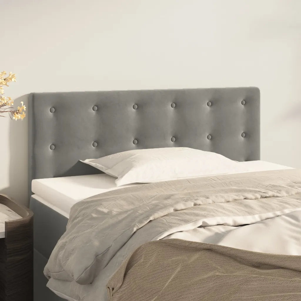 Testiera | Testata Grigio Chiaro 80x5x78/88 cm in Velluto