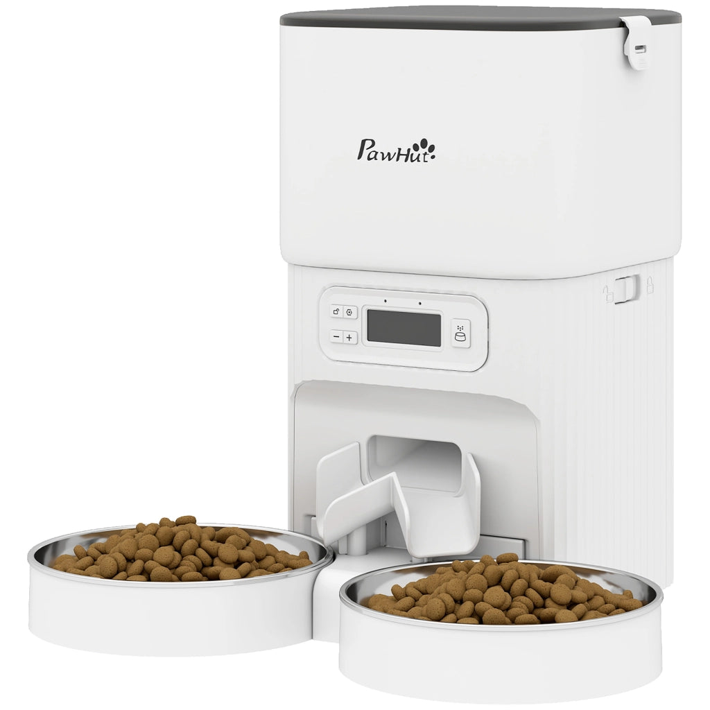 Distributore Automatico Cibo Gatti con Timer ¨C Xylo ¨C 2 Ciotole Acciaio Inox