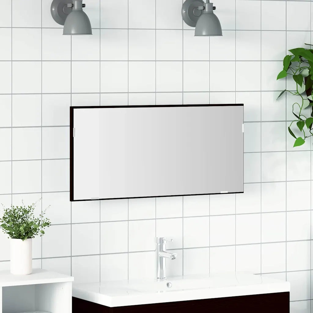 Specchio Rovere nero 80 x 37 cm Vetro e Legno Ingegnerizzato 863308
