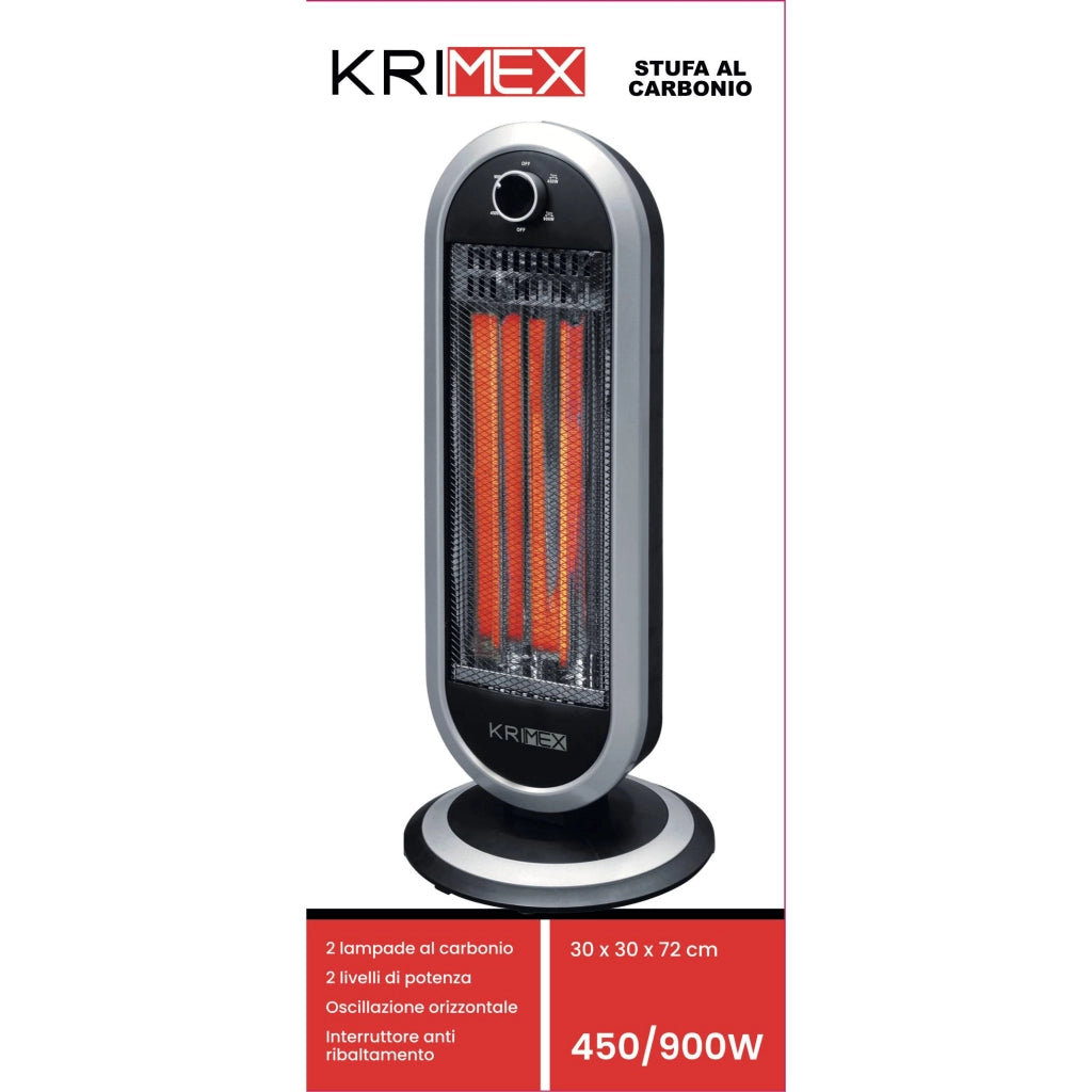 Stufa al carbonio Krimex 450/900 W
