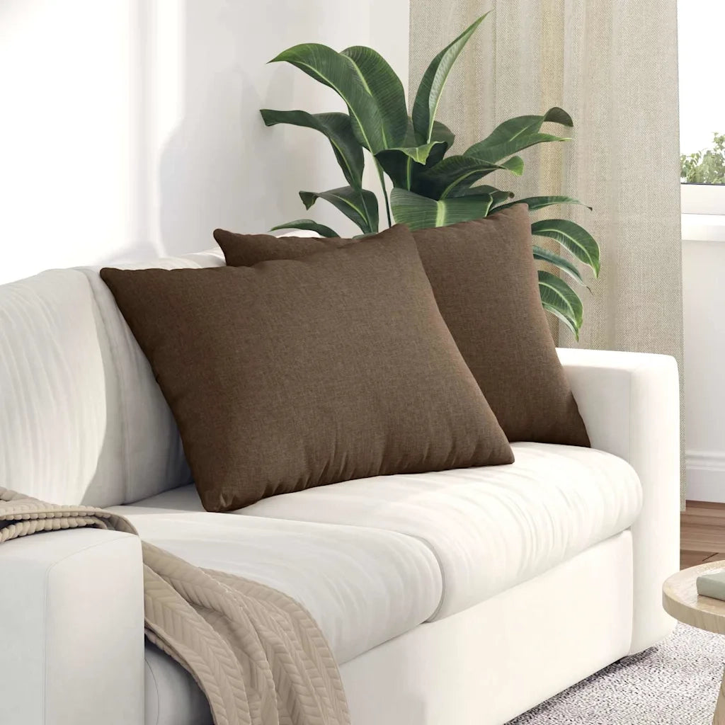 Cuscini da Divano 2 pcs Marrone 70 x 50 cm Tessuto 42013743