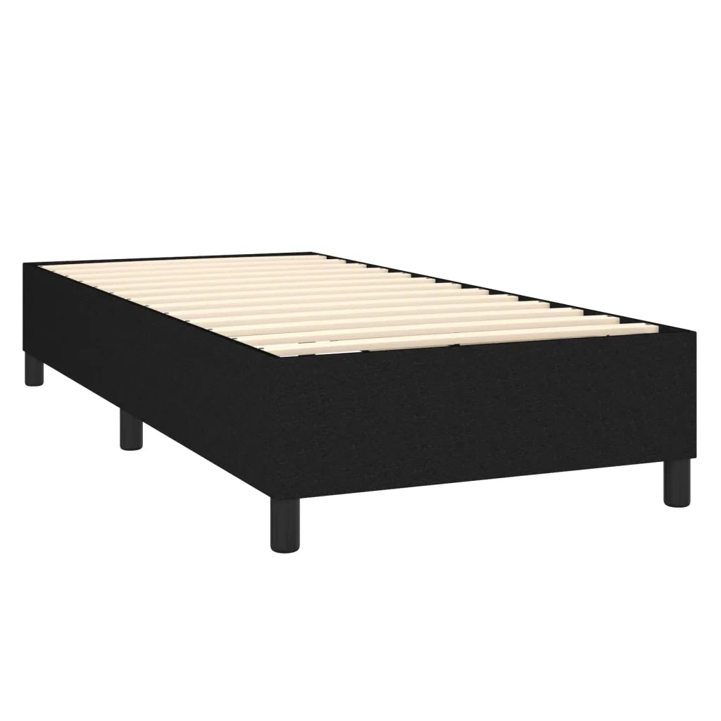 Letto a Molle con Materasso e LED Nero 90x190 cm in Tessuto 3134999
