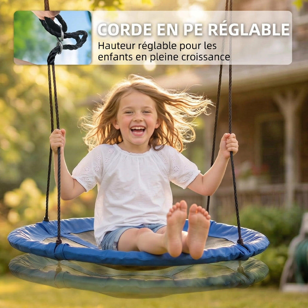 Amaca Nido d'Uccello ¨C zephmum ¨C Blu, Metallo Epoxy, ? 110 cm