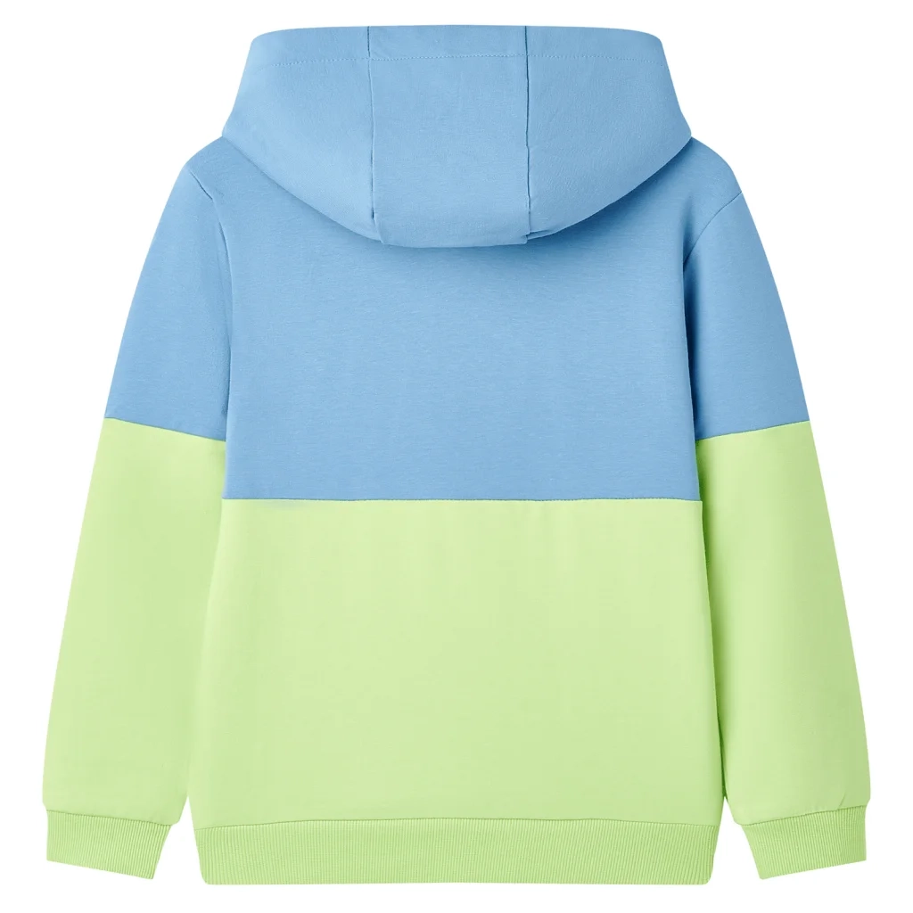 Felpa con Cappuccio per Bambini Blu e Giallo Tenue 92 12594