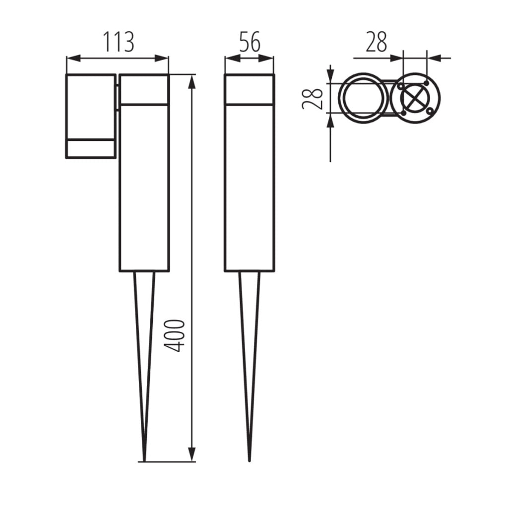 Faretto da giardino a picchetto IP54 GU10 Kanlux USTI