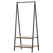 Appendiabiti con scaffali e barra ¨C Minimal ¨C Nero 64x42,5x149cm