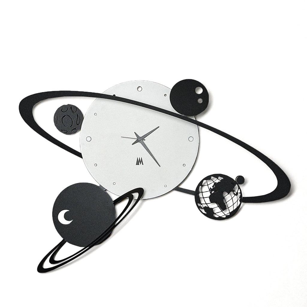Orologio da parete di design Sistema Solare Nero,bianco