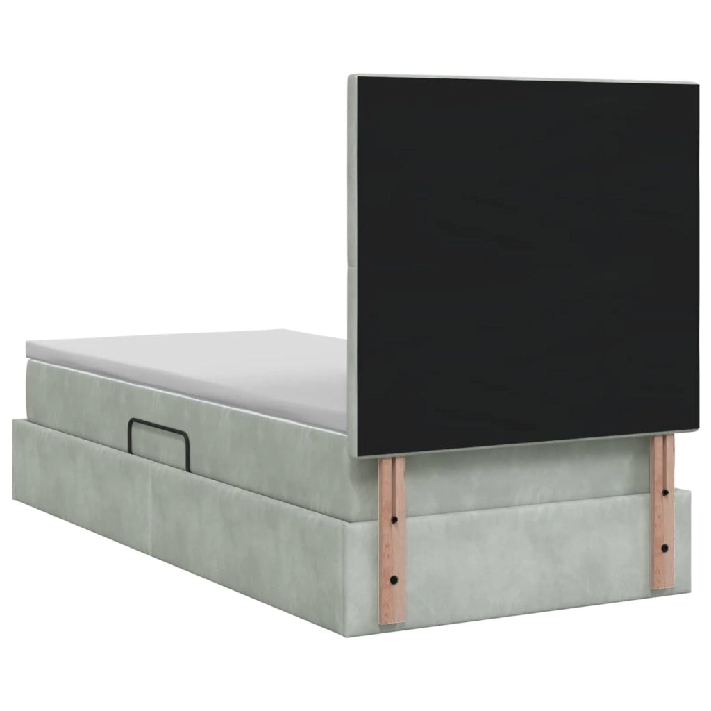Letto con contenitore LED e materasso Grigio Chiaro 3460050