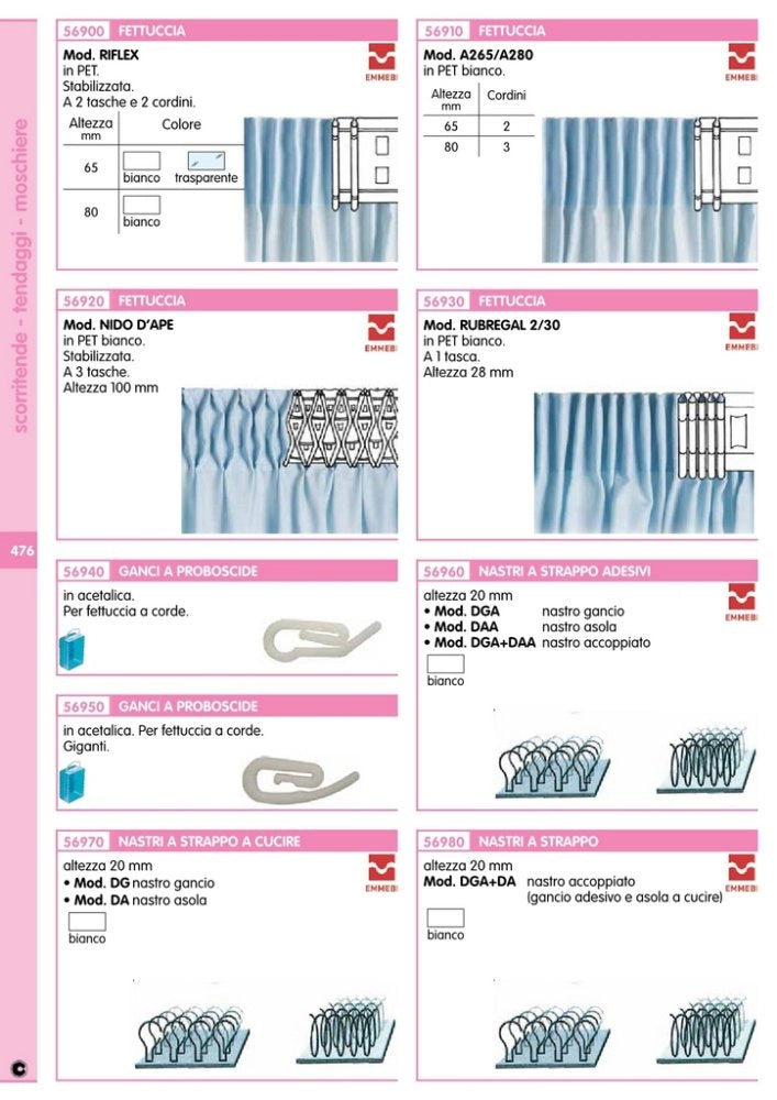 50ml fettuccia riflex 2/80 bianco cod:ferx.7433