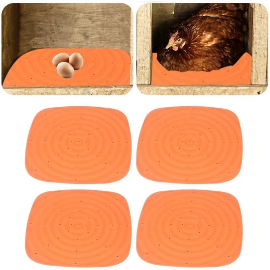 Pannelli di nidificazione ripiegabili - 4 pezzi - Materassi riutilizzabili per uova - Pannelli box nidificazione per anatre - Lettini per polli - Disegno di raccolta uova per polli - Pannelli di nidificazione per polli